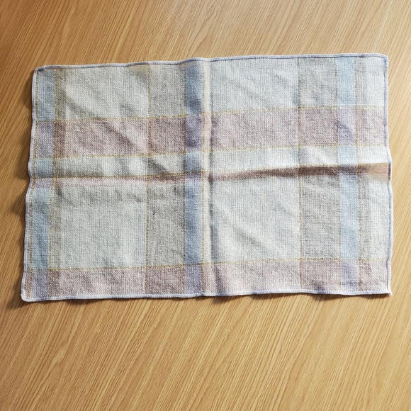 Plaid metallic cloth napkins, placemat Easter spring - Picture 6 of 8
